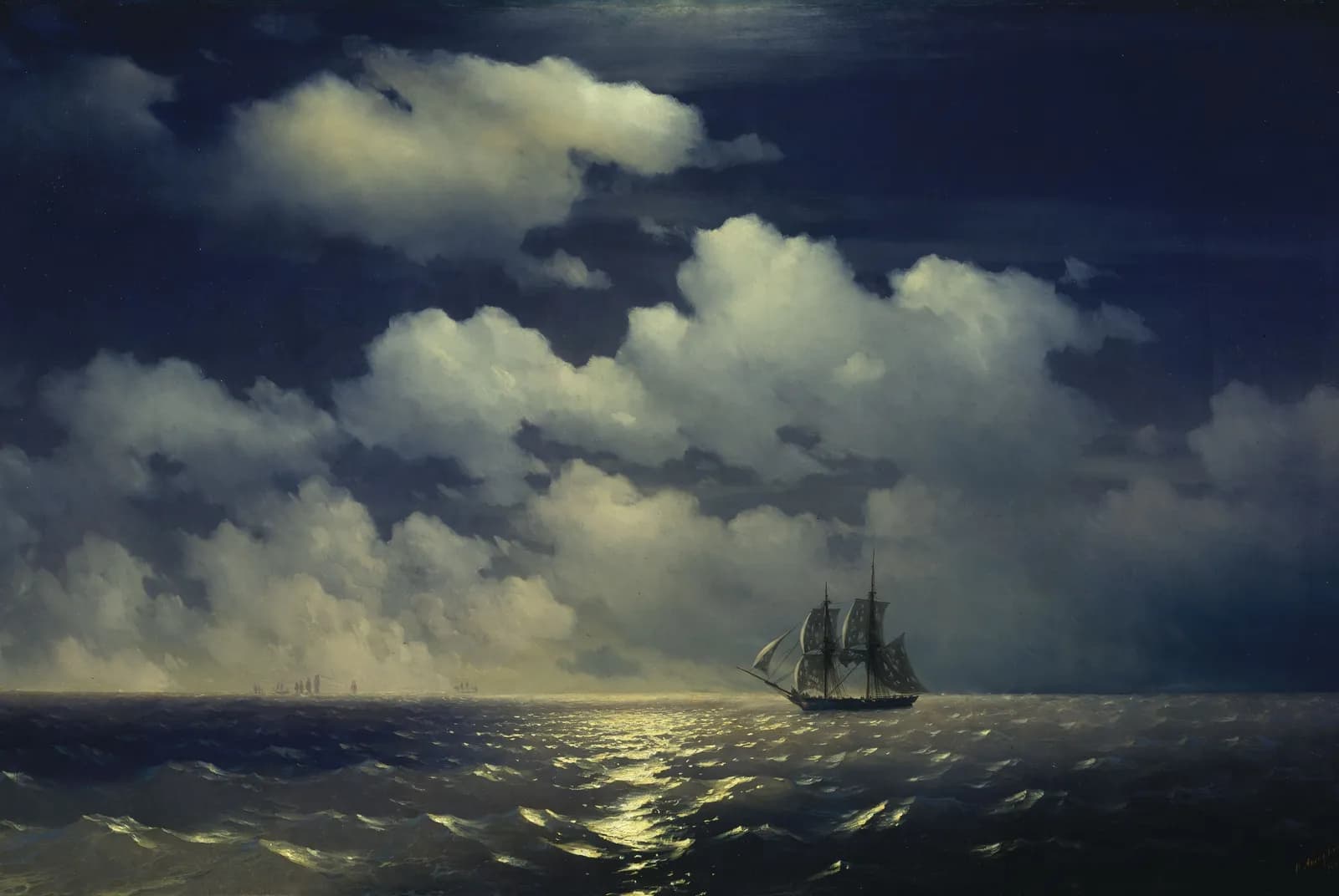 De brik Mercurius ontmoet het Russische eskader – Ivan Aivazovsky