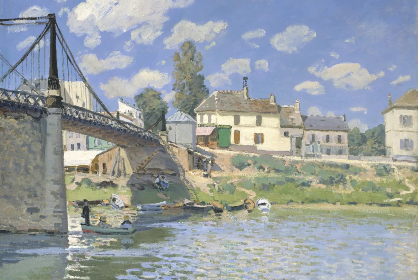 De brug bij Villeneuve-la-Garenne – Alfred Sisley