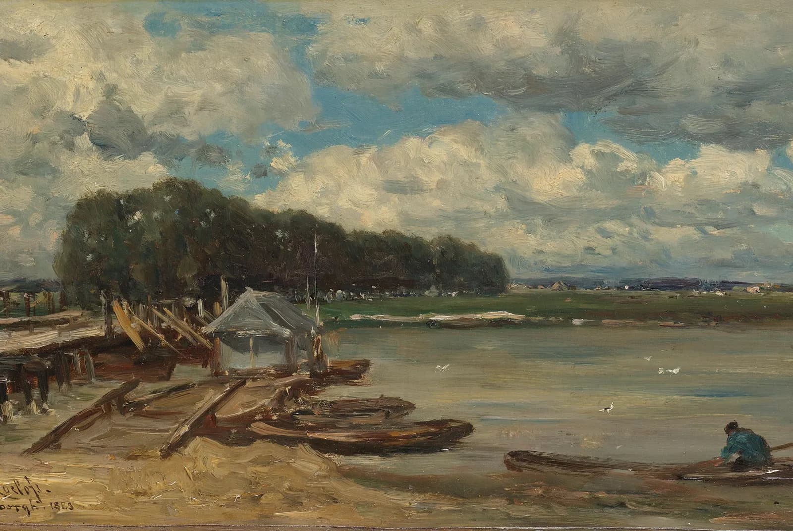 De brug over de IJssel bij Doesburg – Willem Roelofs