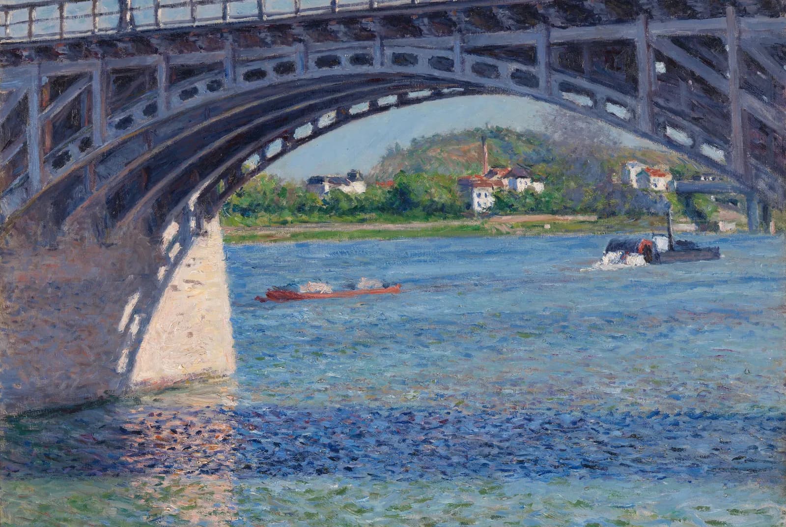 De brug van Argenteuil en de Seine – Gustave Caillebotte