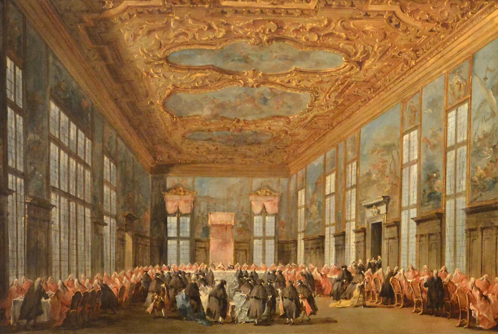 De doge biedt de ambassadeurs een banket aan – Francesco Guardi