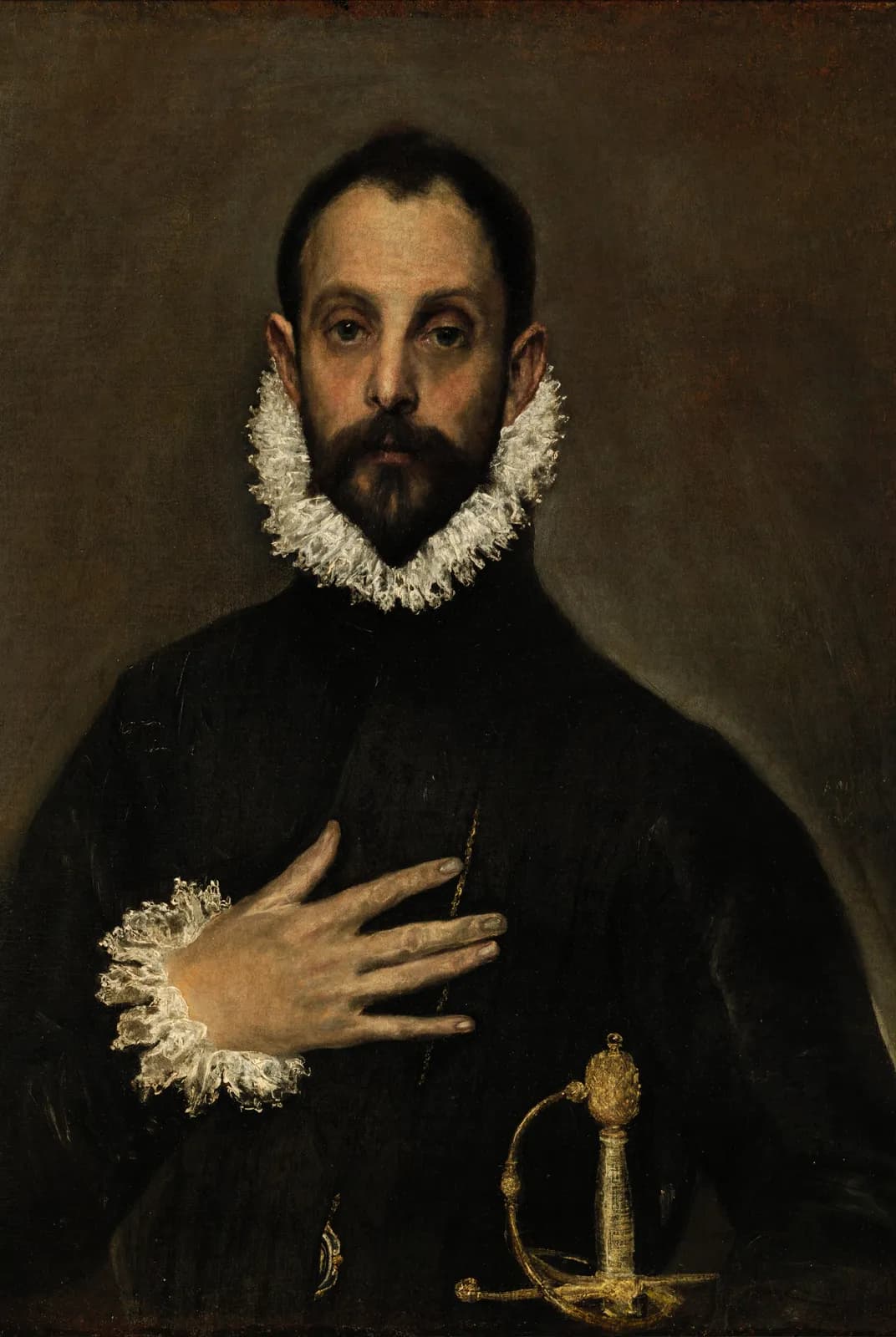 De edelman met zijn hand op de borst – El Greco