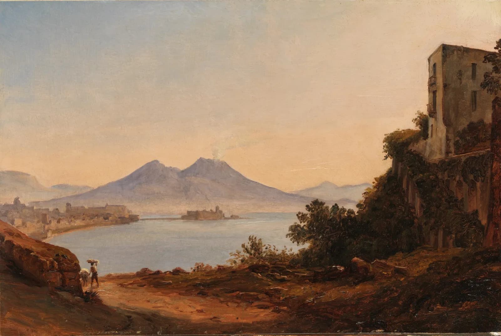 De Golf van Napels met de Vesuvius, gezien vanaf Posillipo – Franz Ludwig Catel