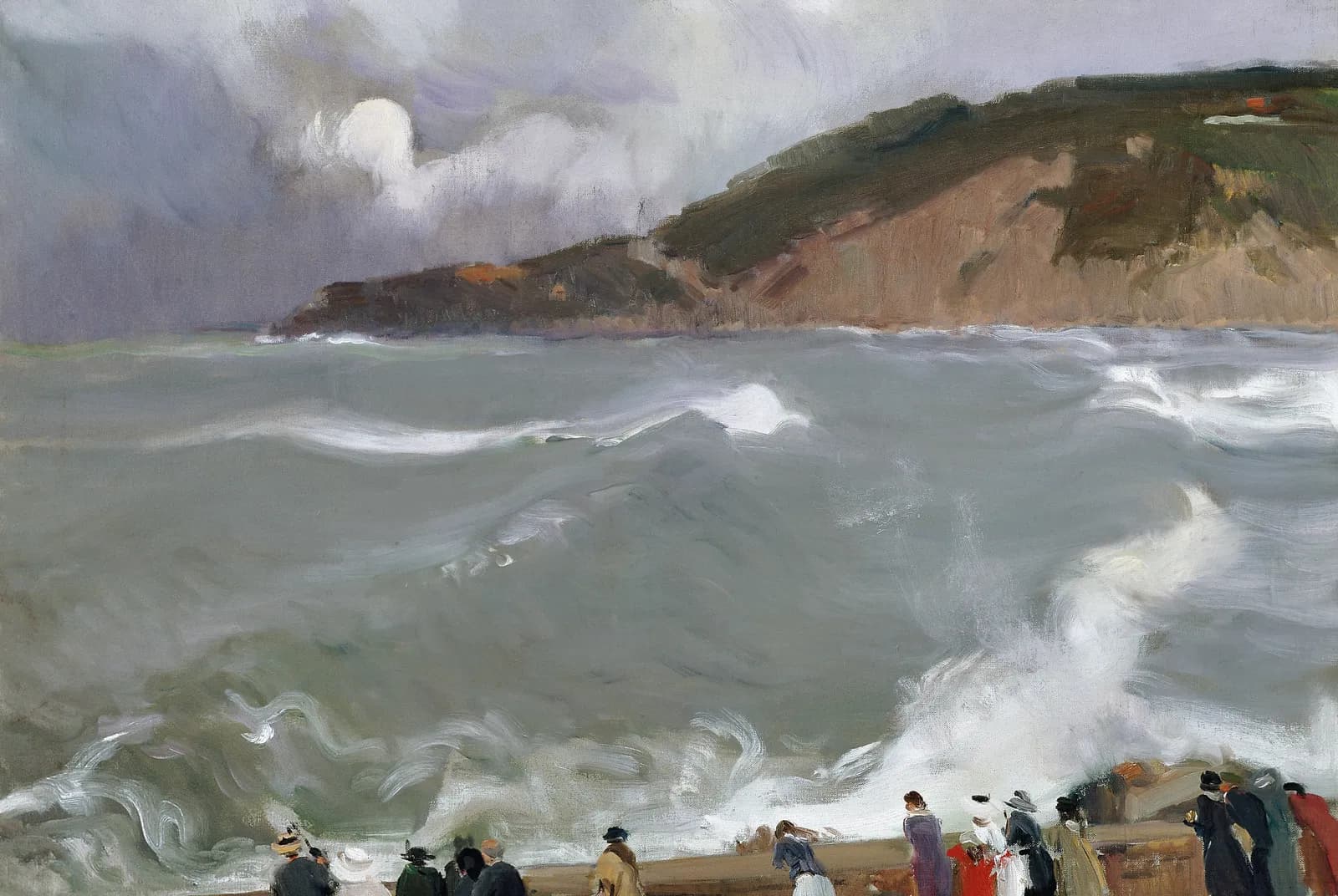De golfbreker bij San Sebastián – Joaquín Sorolla
