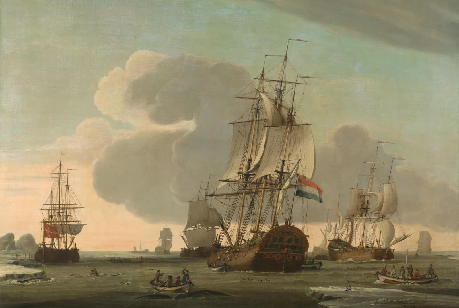 De Groenlandvaarder Zaandam van de rederij Claes Taan en Zoon te Zaandam op walvisjacht – Jochem de Vries