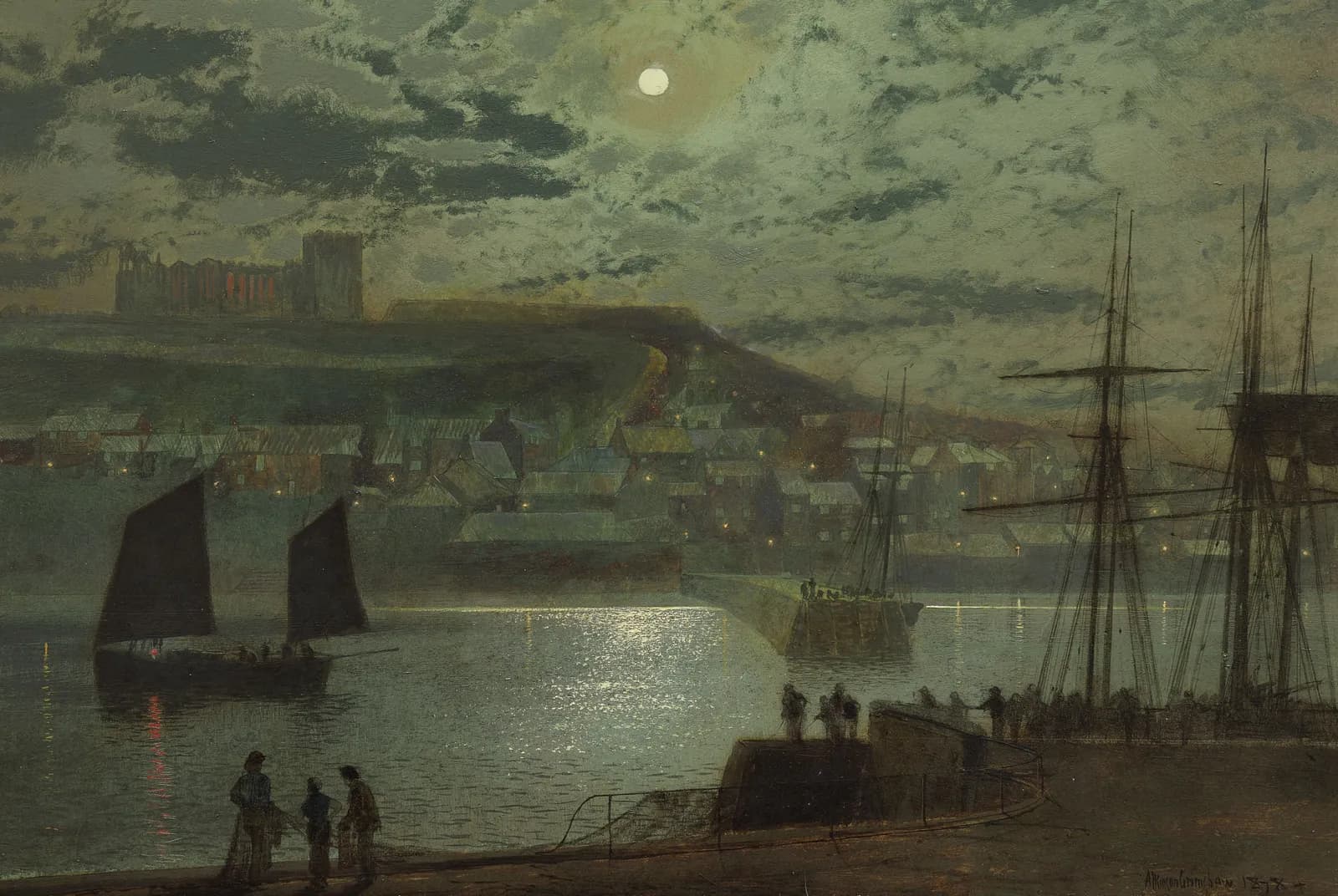 De haven van Whitby – John Atkinson Grimshaw