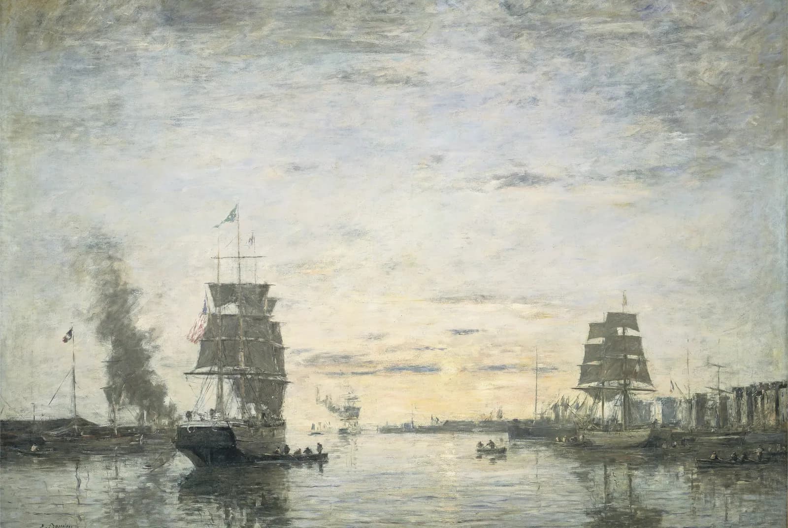 De havenmond van Le Havre – Eugène Boudin