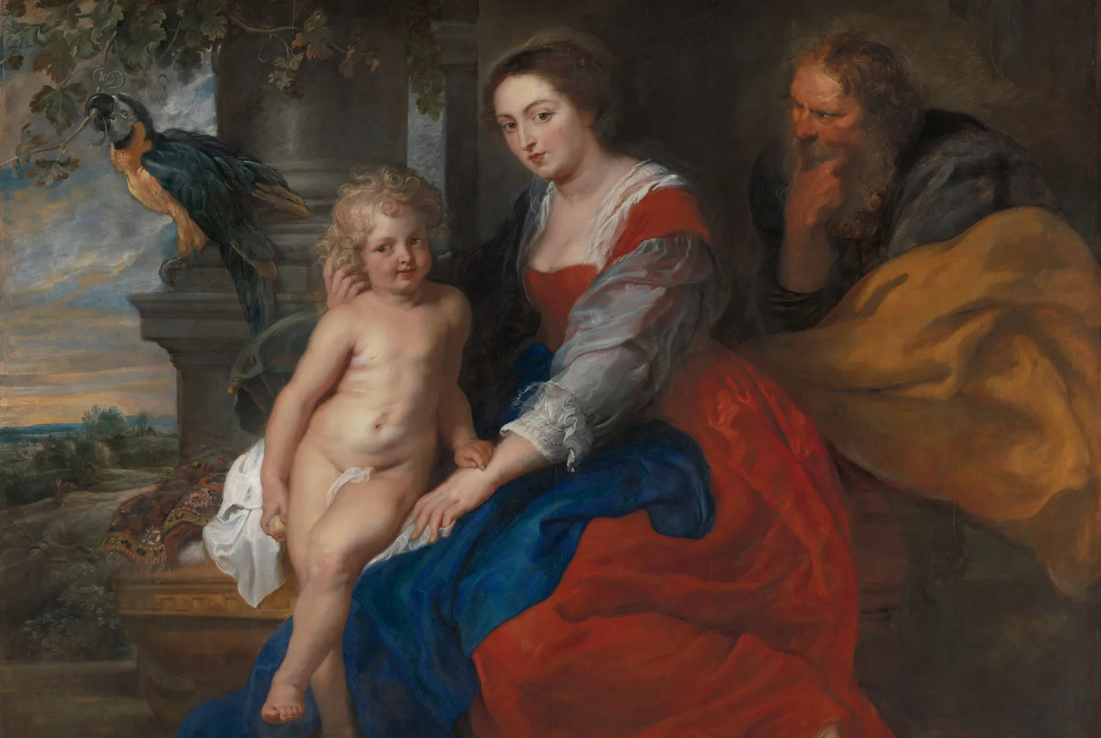 De Heilige Familie met de papegaai – Peter Paul Rubens