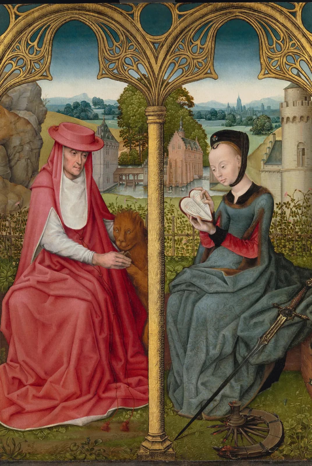 De heilige Hieronymus en de heilige Catharina