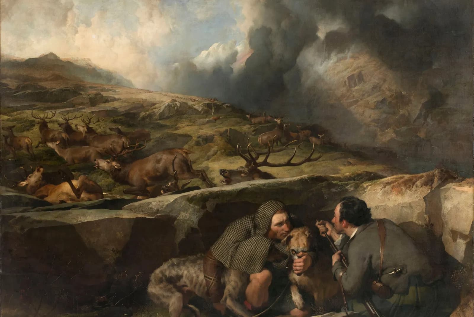 De hertendrijfjacht – Edwin Landseer