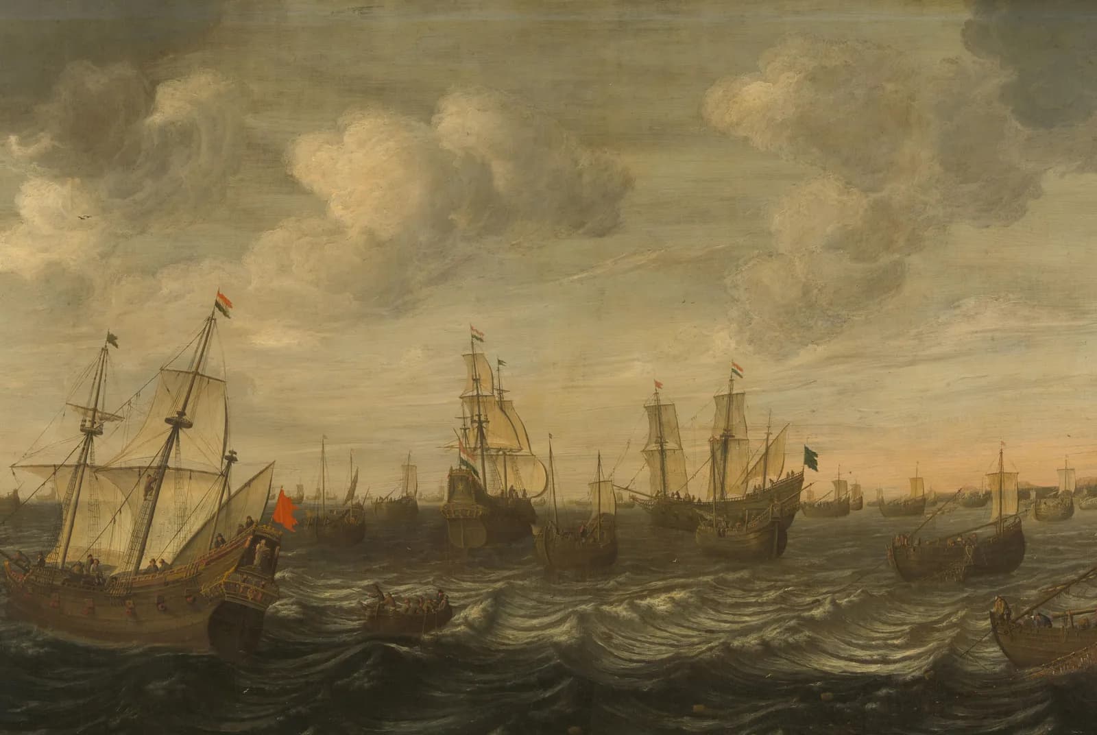 De Hollandse haringvloot op de visgronden – Cornelis Beelt