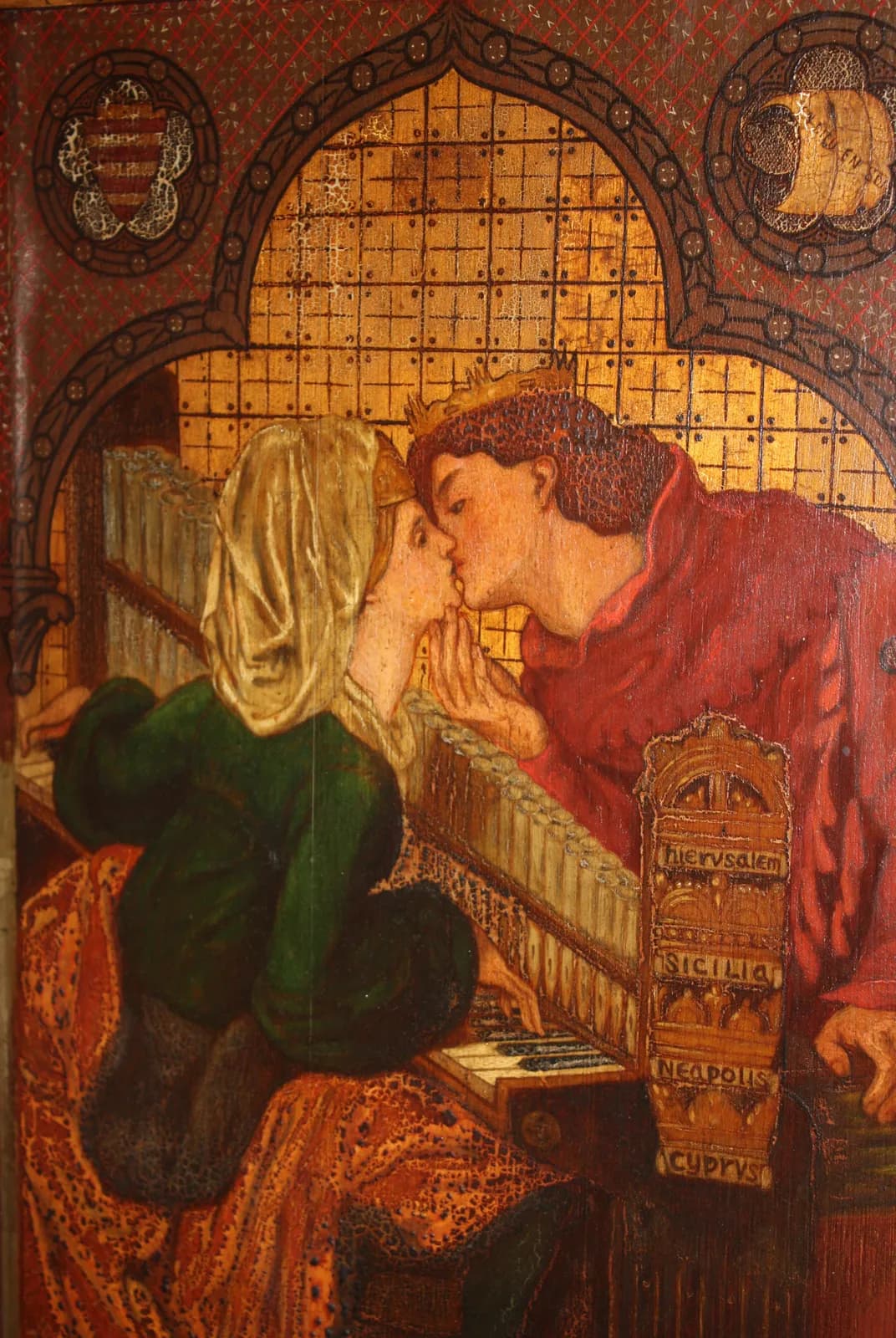 De huwelijksreis van koning René, kabinet – Dante Gabriel Rossetti
