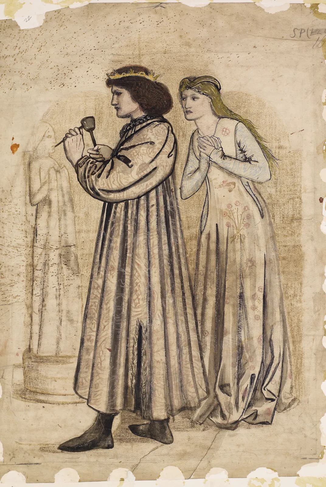De huwelijksreis van koning René – Dante Gabriel Rossetti