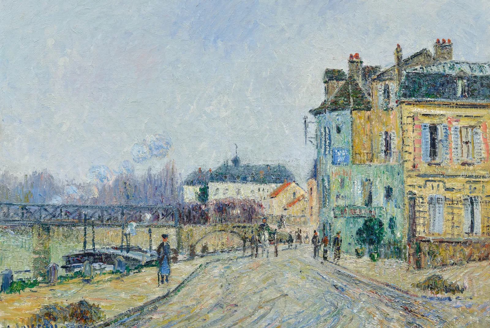 De kade van de Oise bij Pontoise – Gustave Loiseau