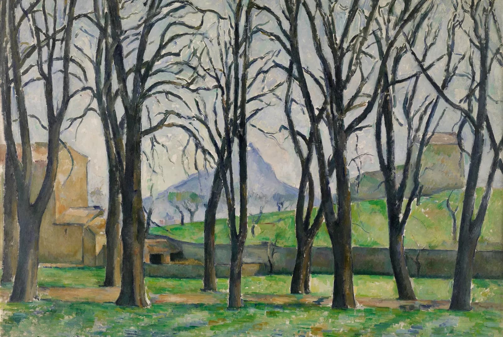De kastanjebomen van Jas de Bouffan in de winter – Paul Cézanne