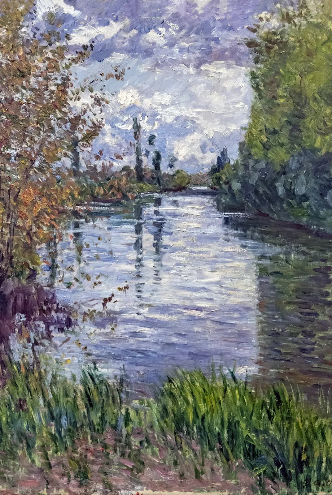 De kleine arm van de Seine in de herfst – Gustave Caillebotte