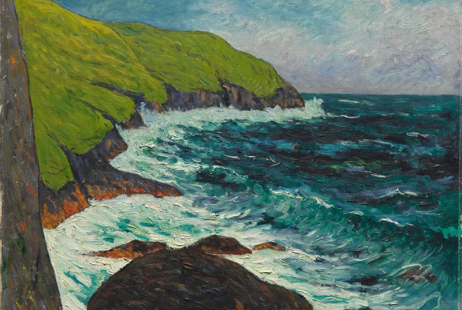 De kliffen bij Beg-ar-Fry, Saint-Jean-du-Doigt – Maxime Maufra