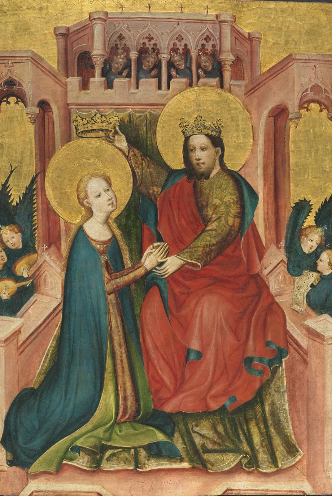 De kroning van Maria – Master of the Fröndenberg Altarpiece