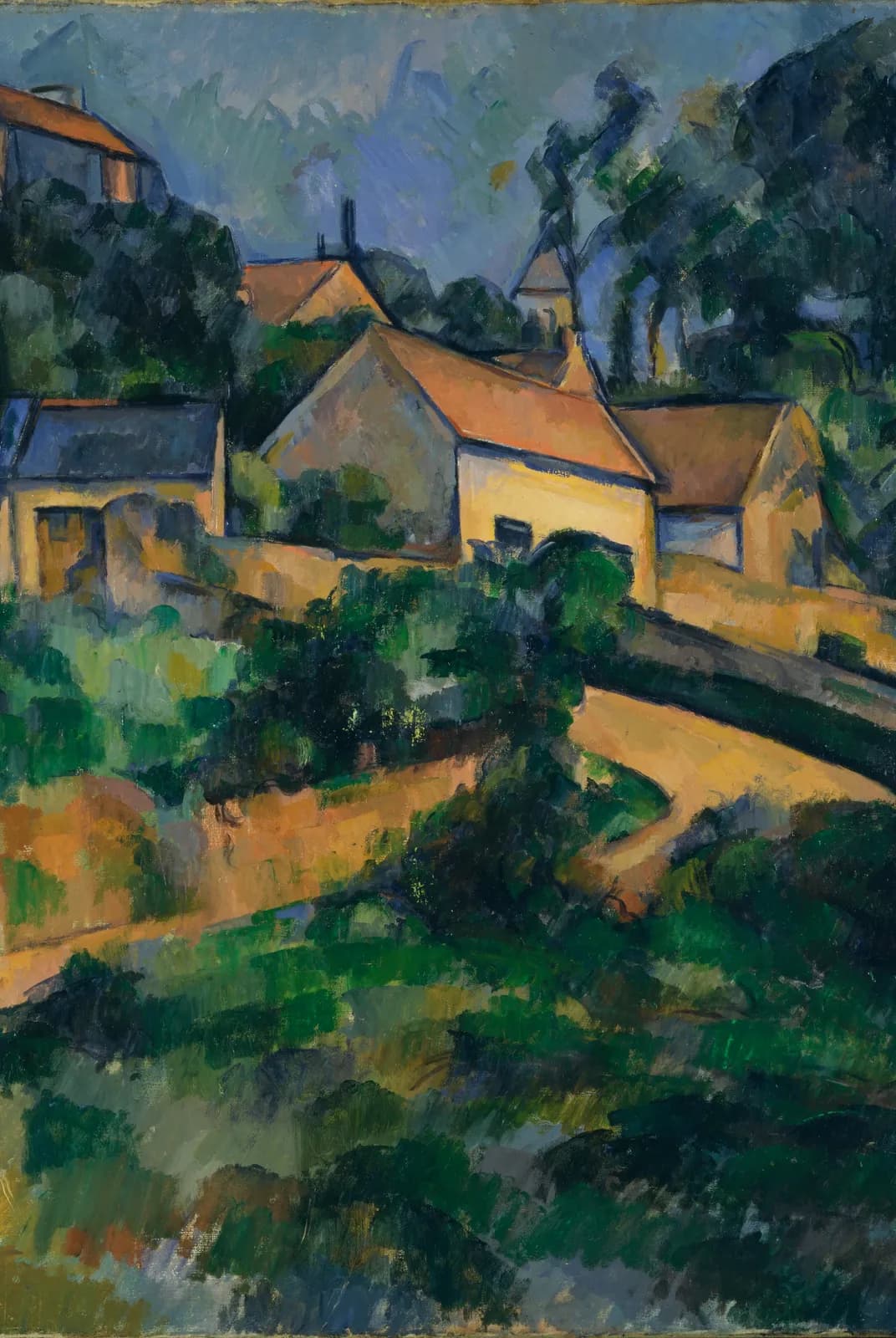 De kronkelweg bij Montgeroult – Paul Cézanne