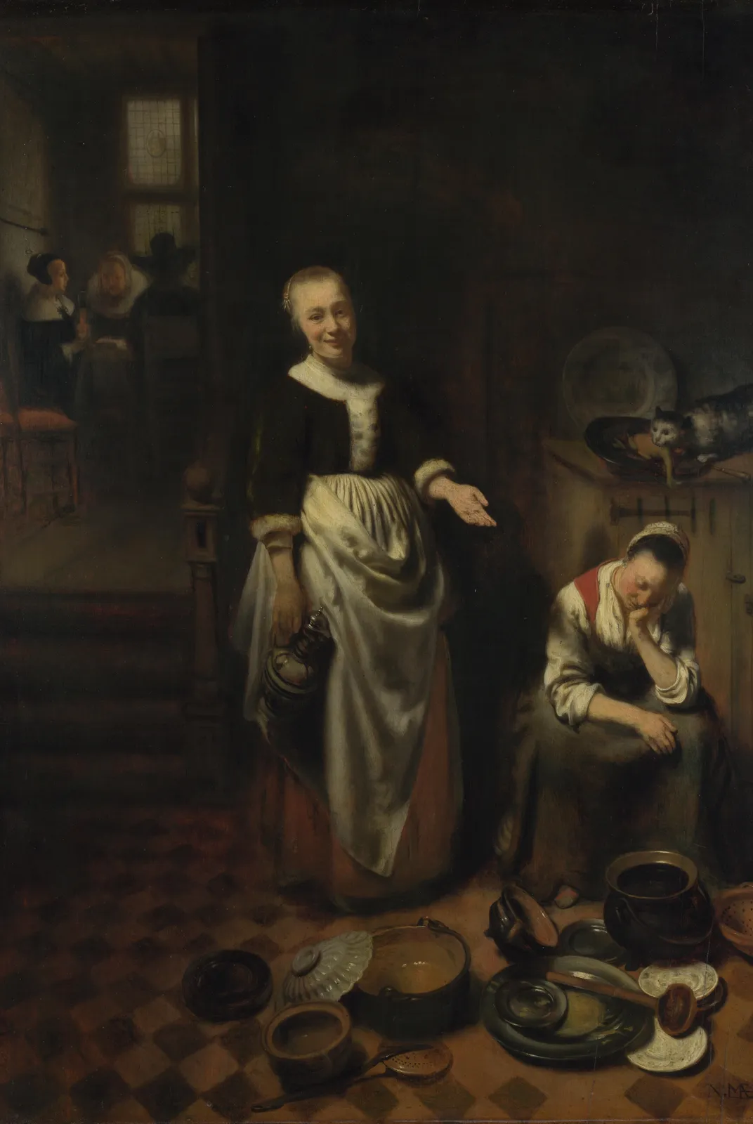 De luie dienstmeid – Nicolaes Maes