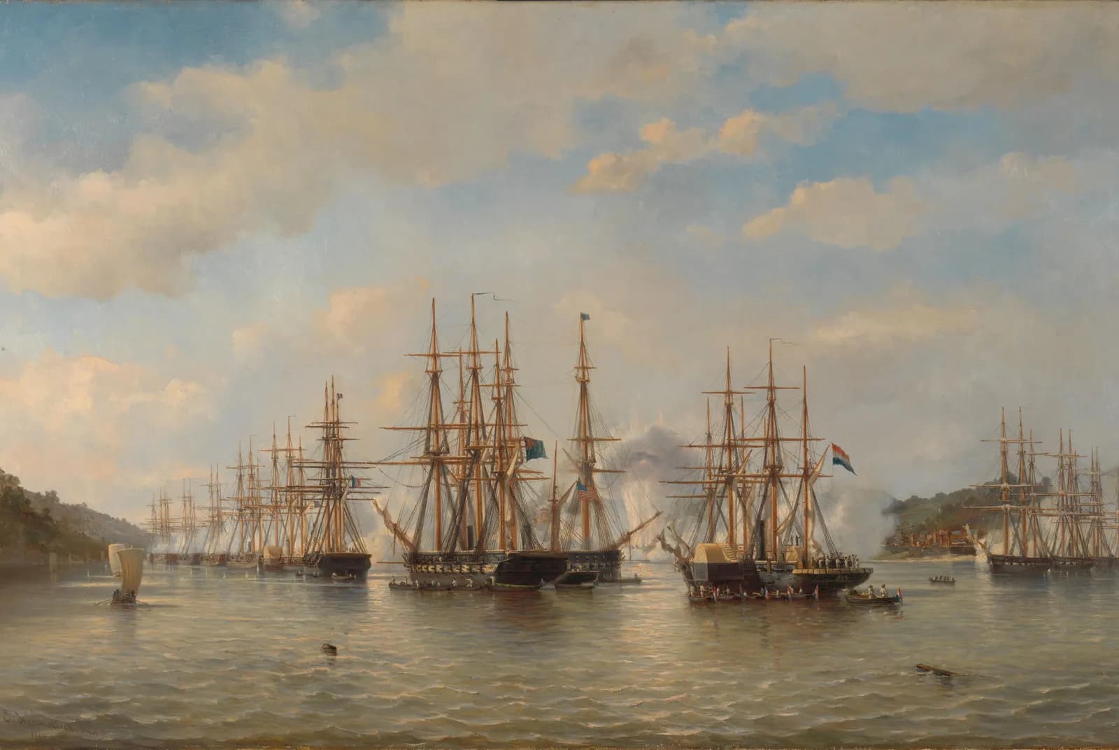 De Nederlandse, Engelse, Franse en Amerikaanse eskaders in de Japanse wateren tijdens de expeditie onder leiding van de Franse commandant Constant Jaurès, september 1864 – jonkheer Jacob Eduard van Heemskerck van Beest