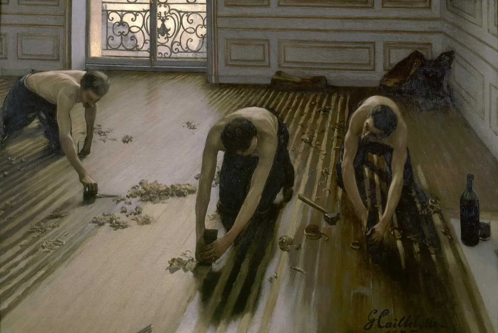 De parketschavers – Gustave Caillebotte