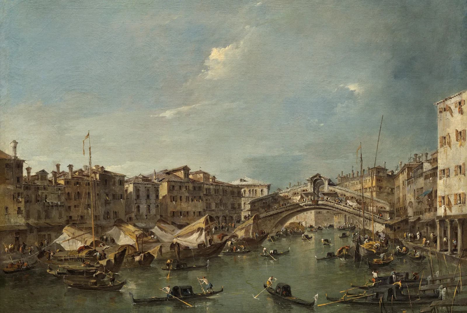 De Rialtobrug in Venetië – Francesco Guardi