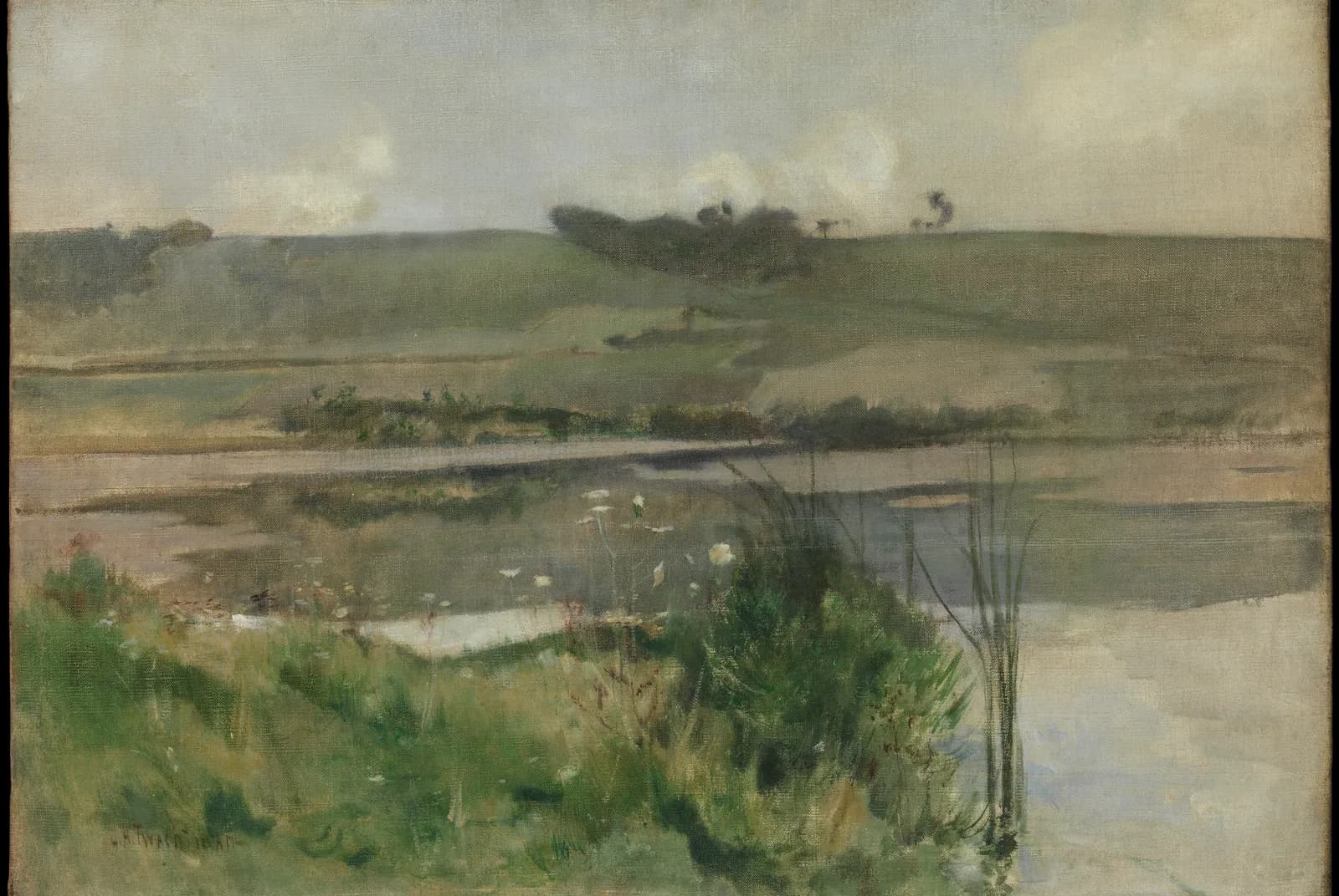De rivier bij Arques-la-Bataille – John Twachtman
