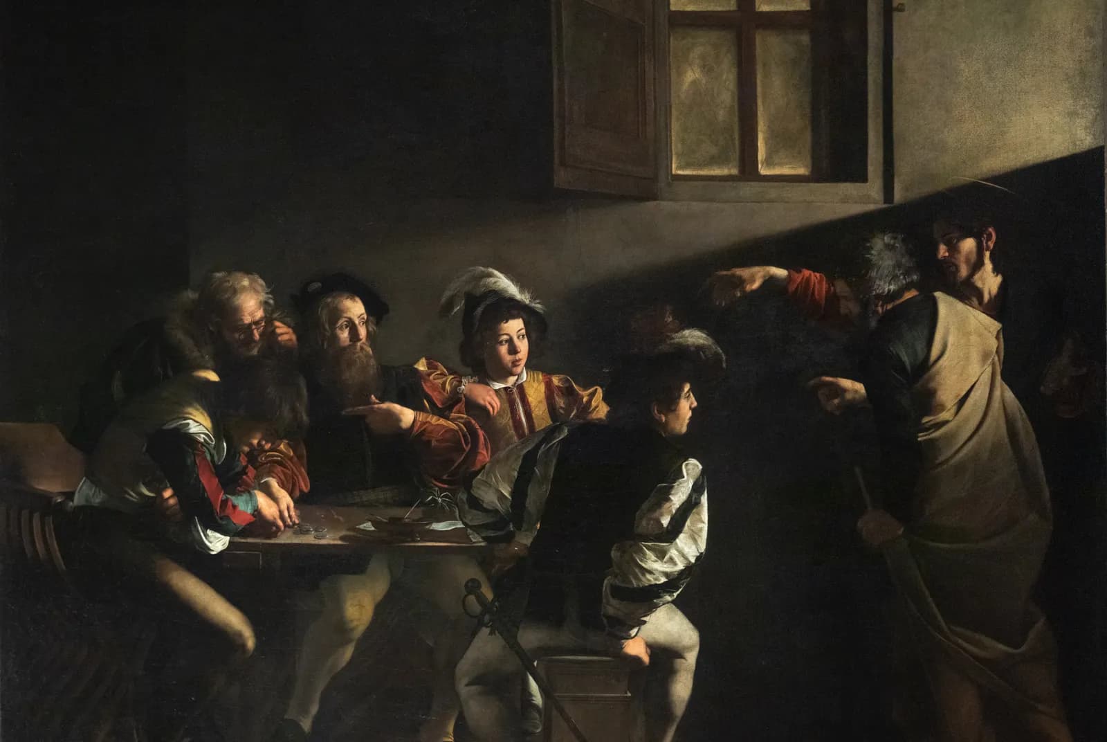 De roeping van Matteüs – Caravaggio