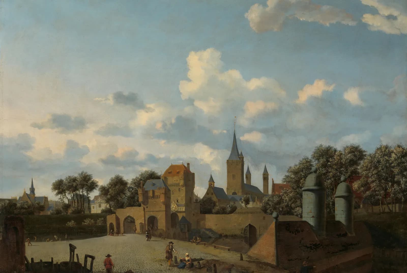De Sankt Severin te Keulen in een gefantaseerd stadsgezicht – Adriaen van de Velde
