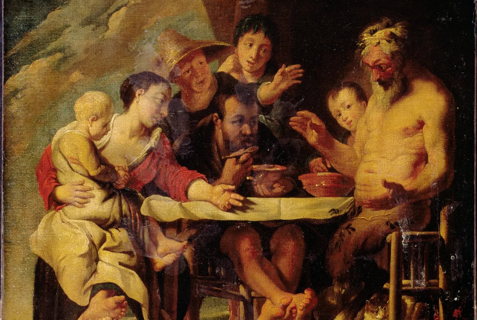 De sater en de boer – Jacob Jordaens