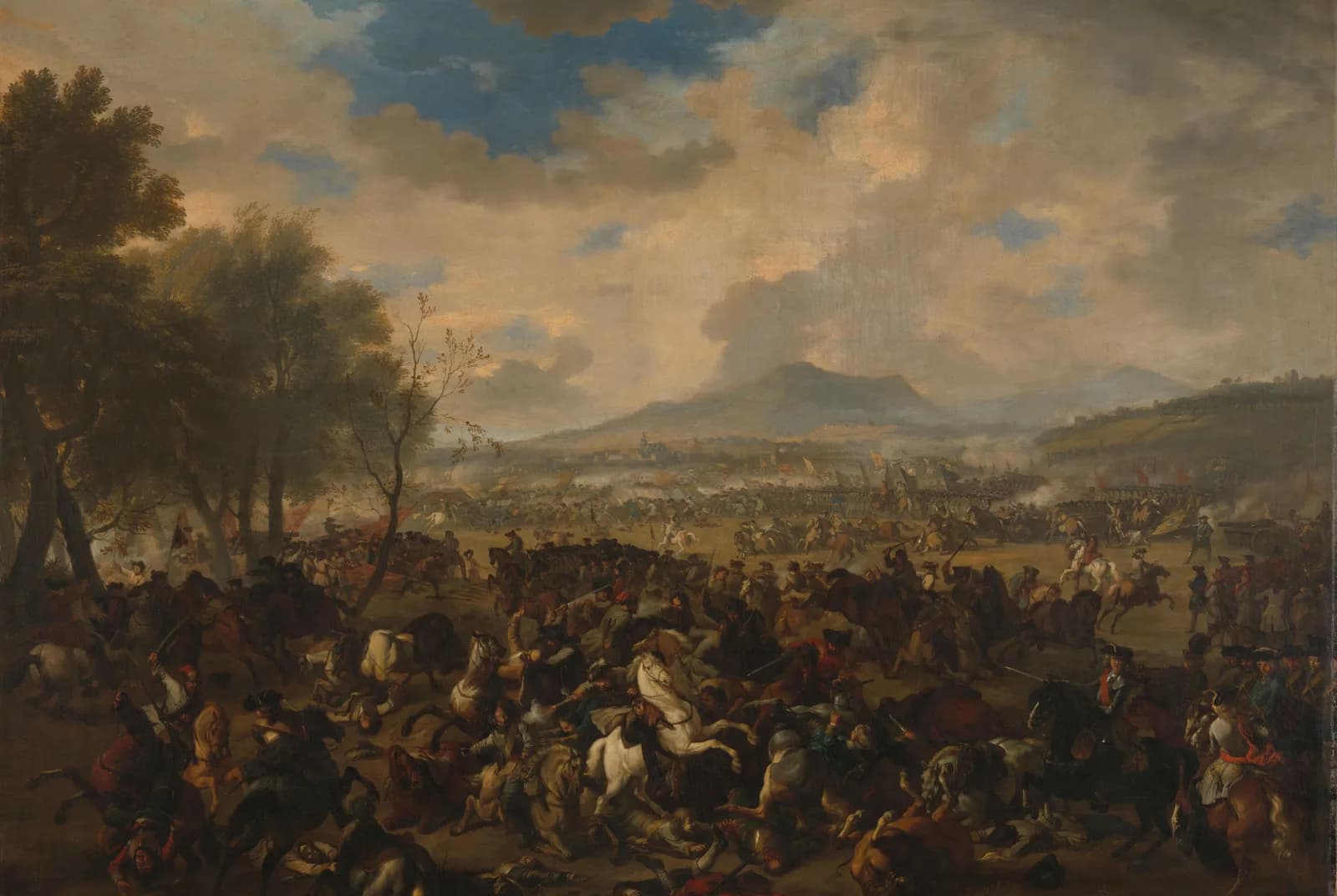 De slag bij Ramillies tussen de Fransen en de Engelsen, 23 mei 1706 – Johannes van Huchtenburgh