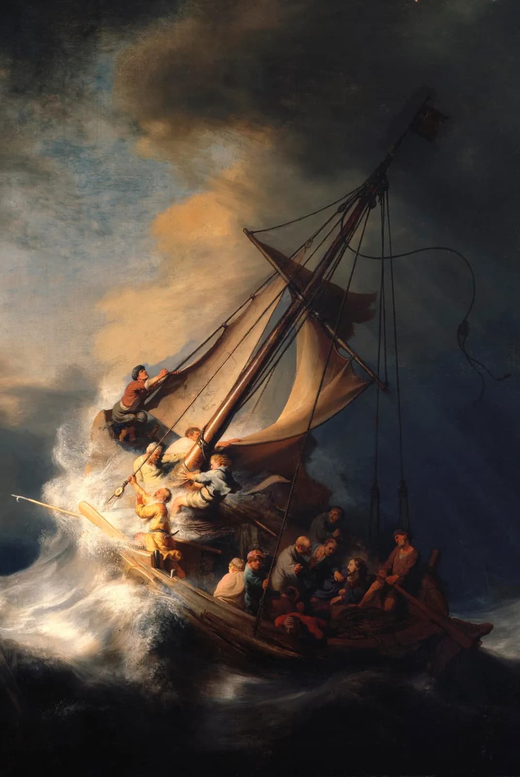 De storm op het meer van Galilea – Rembrandt van Rijn
