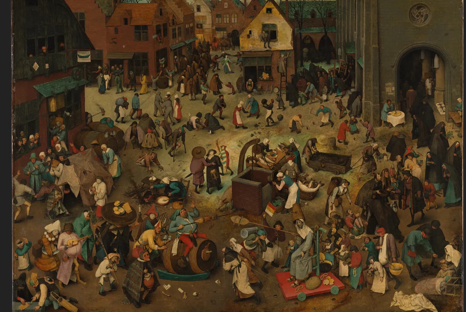 De strijd tussen Vasten en Vastenavond – Pieter Bruegel de Oude