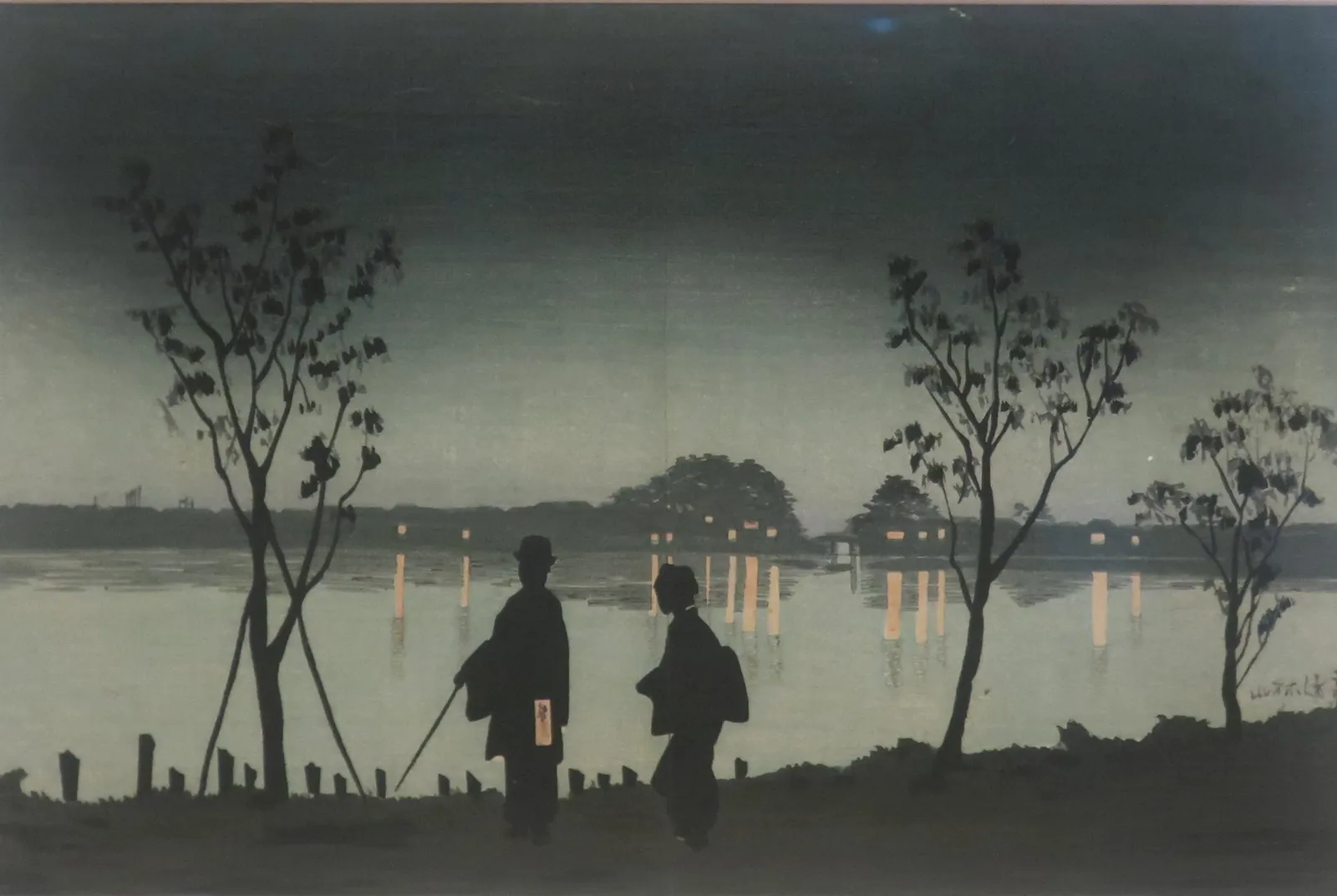 De Sumida-rivier bij nacht – Kobayashi Kiyochika