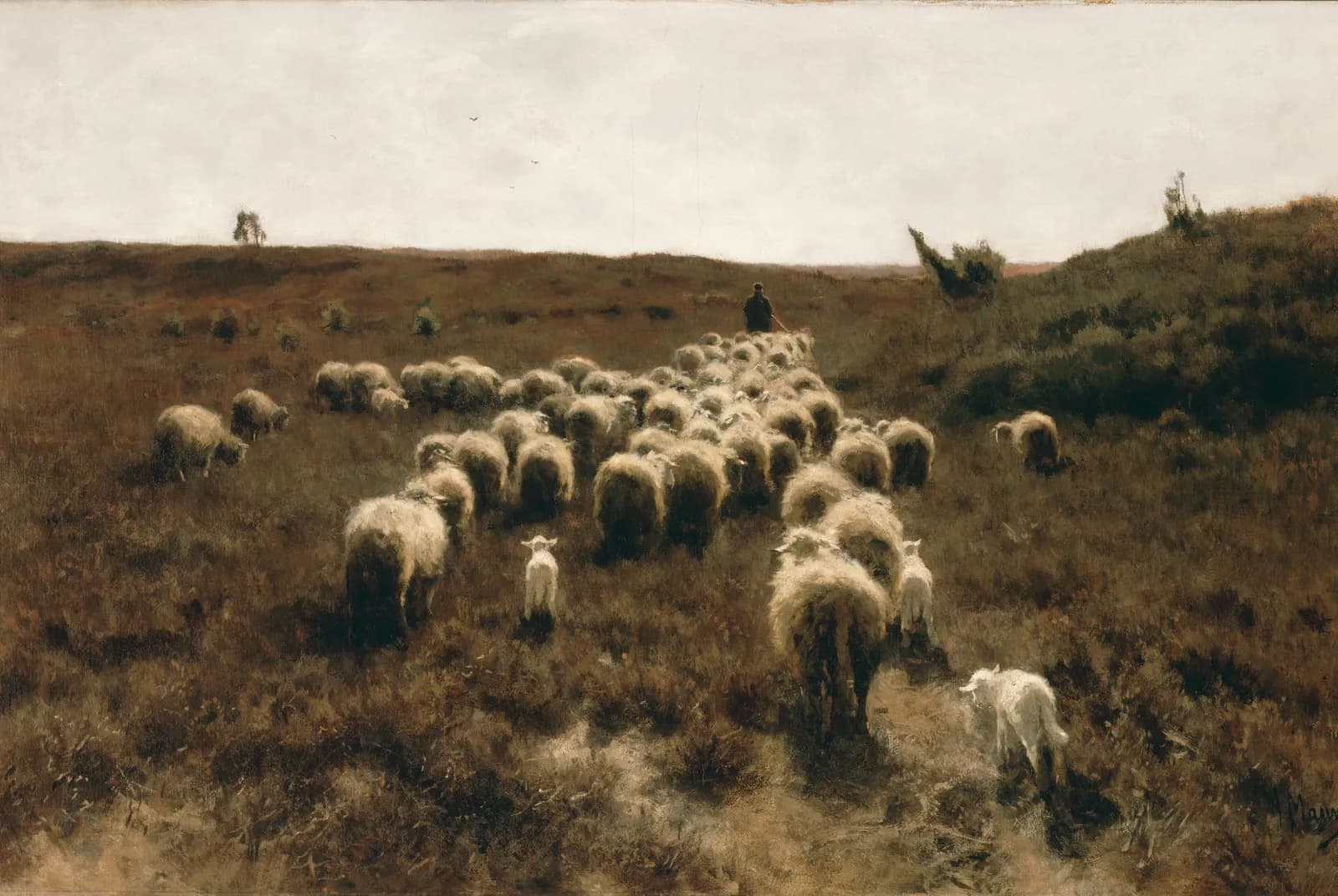 De terugkeer van de kudde bij Laren – Anton Mauve