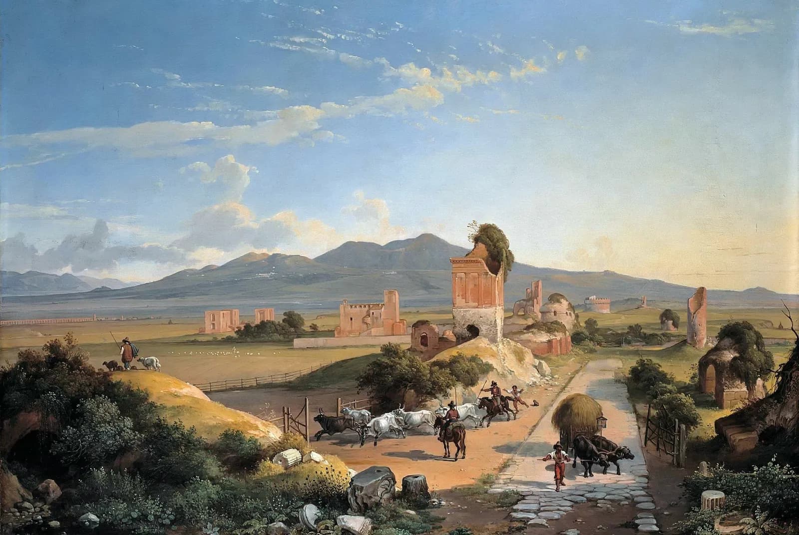 De Via Appia in de Romeinse Campagna – Franz Ludwig Catel