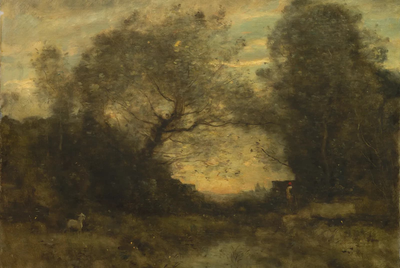 De vijver aan de rand van het bos – Jean Baptiste Camille Corot