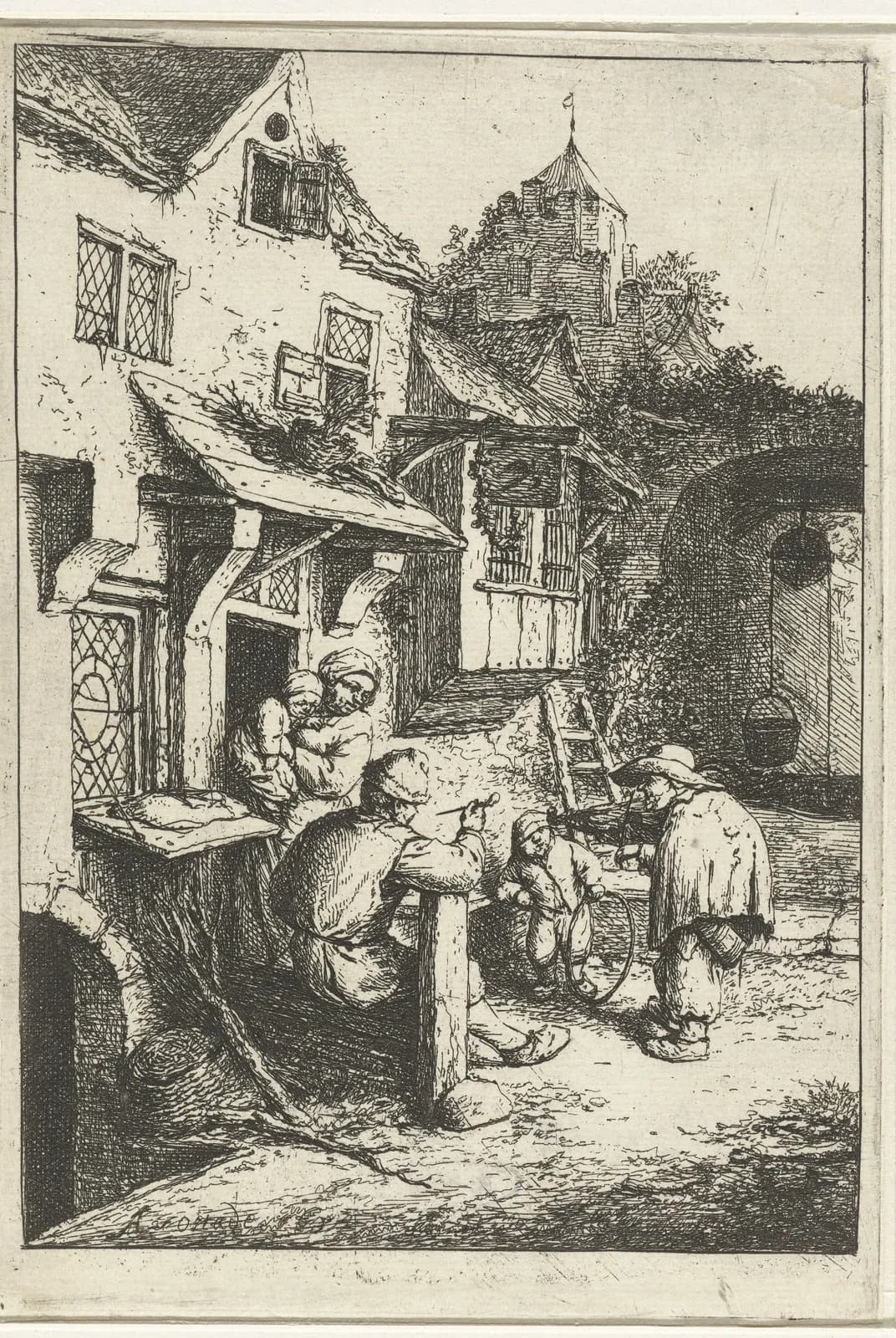 De vioolspeler – Adriaen van Ostade
