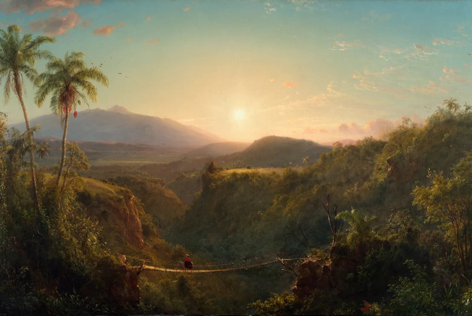 De vulkaan Pichincha in ochtendgloed – Frederic Edwin Church