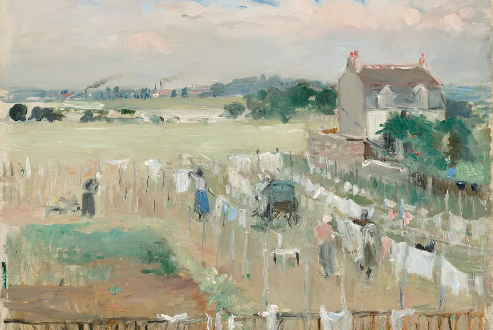 De was te drogen hangen – Berthe Morisot
