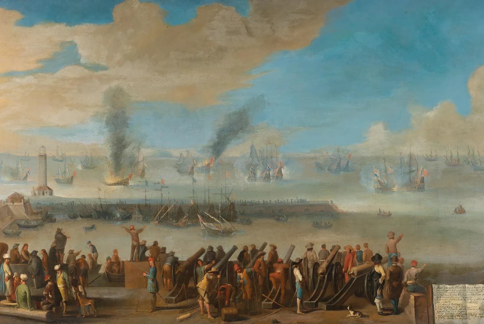 De zeeslag bij Livorno, 14 maart 1653