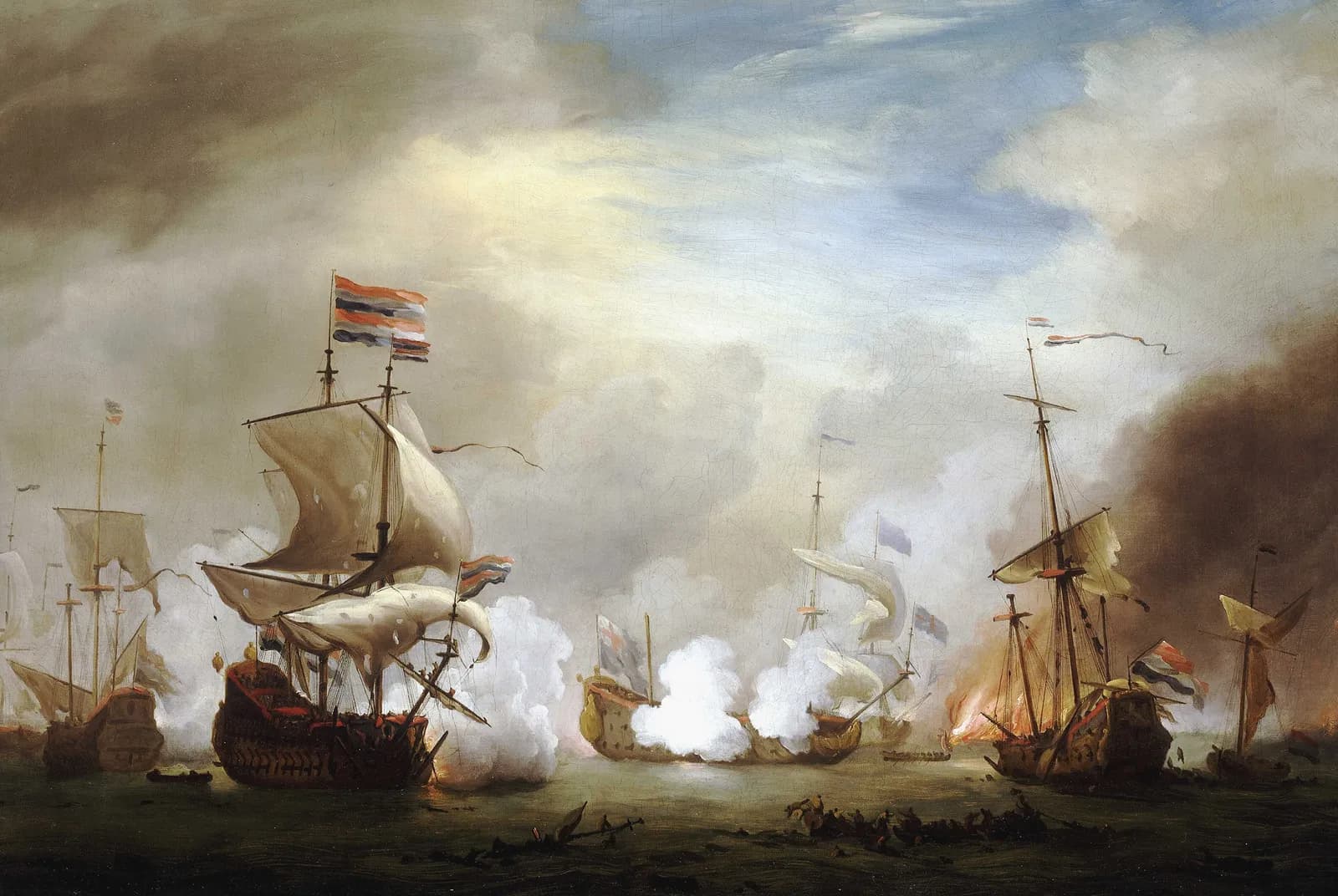 De zeeslag bij Texel – Willem van de Velde