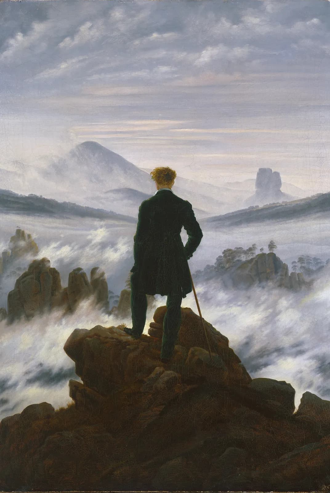 De Zwerver boven de Nevelzee – Caspar David Friedrich