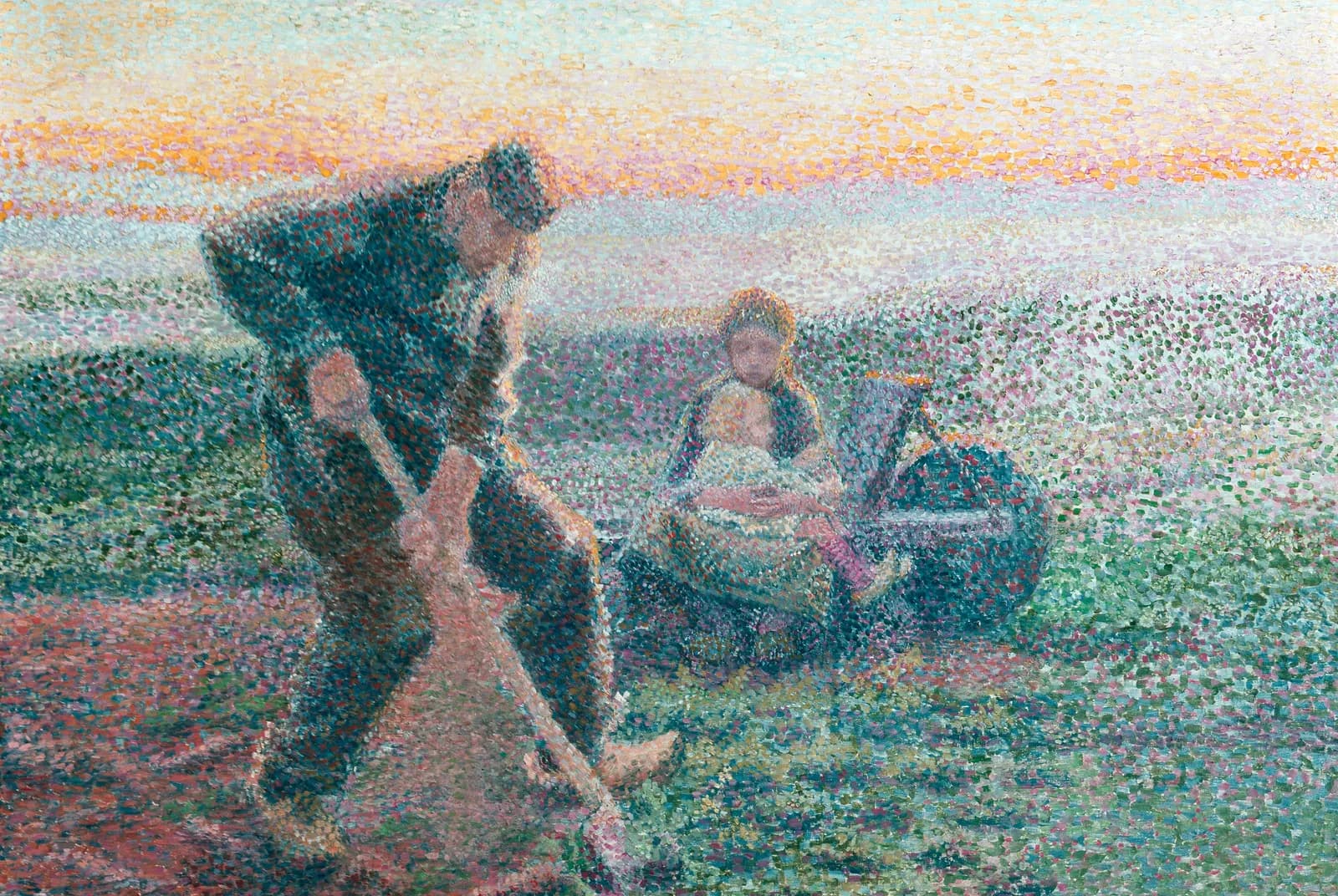 Spittende boer – Jan Toorop