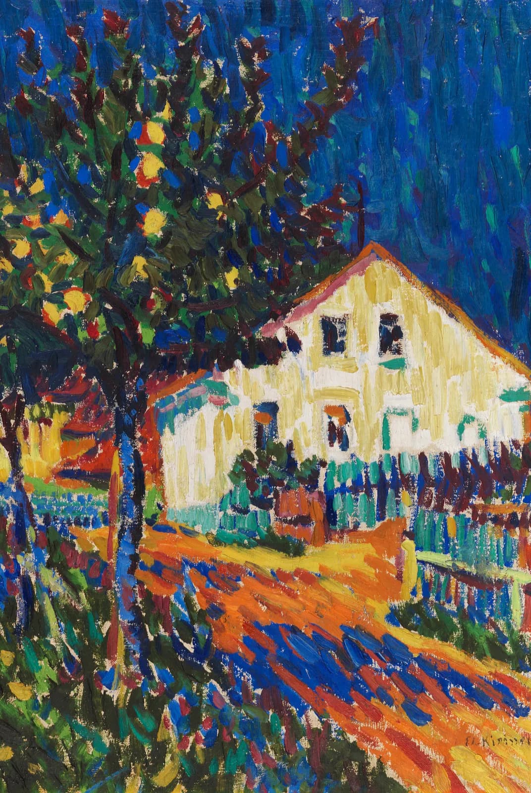 Dorpsstraat met appelbomen – Ernst Ludwig Kirchner