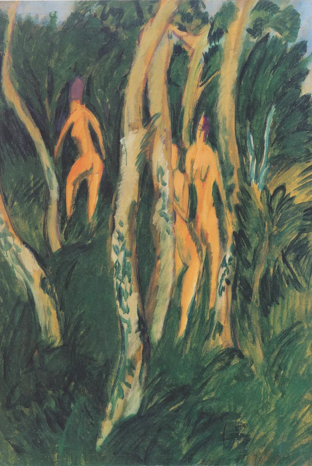Drie naakten onder bomen – Ernst Ludwig Kirchner