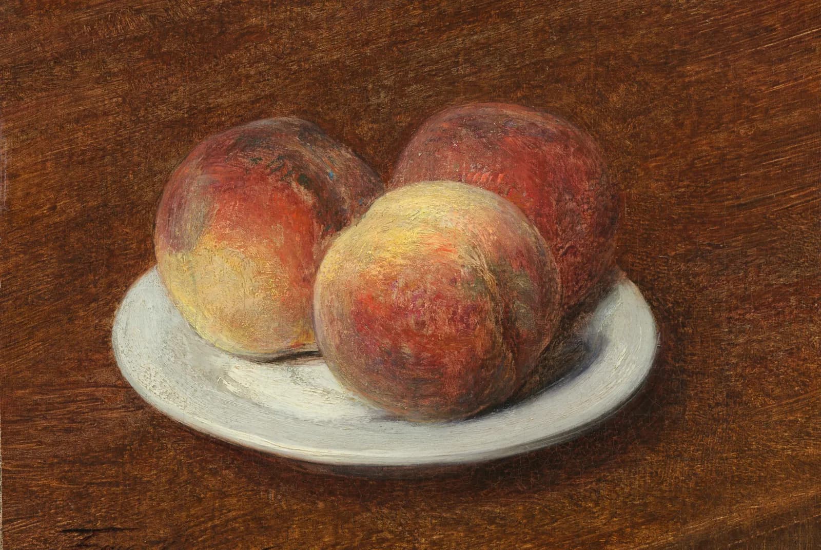 Drie perziken op een bord – Henri Fantin-Latour