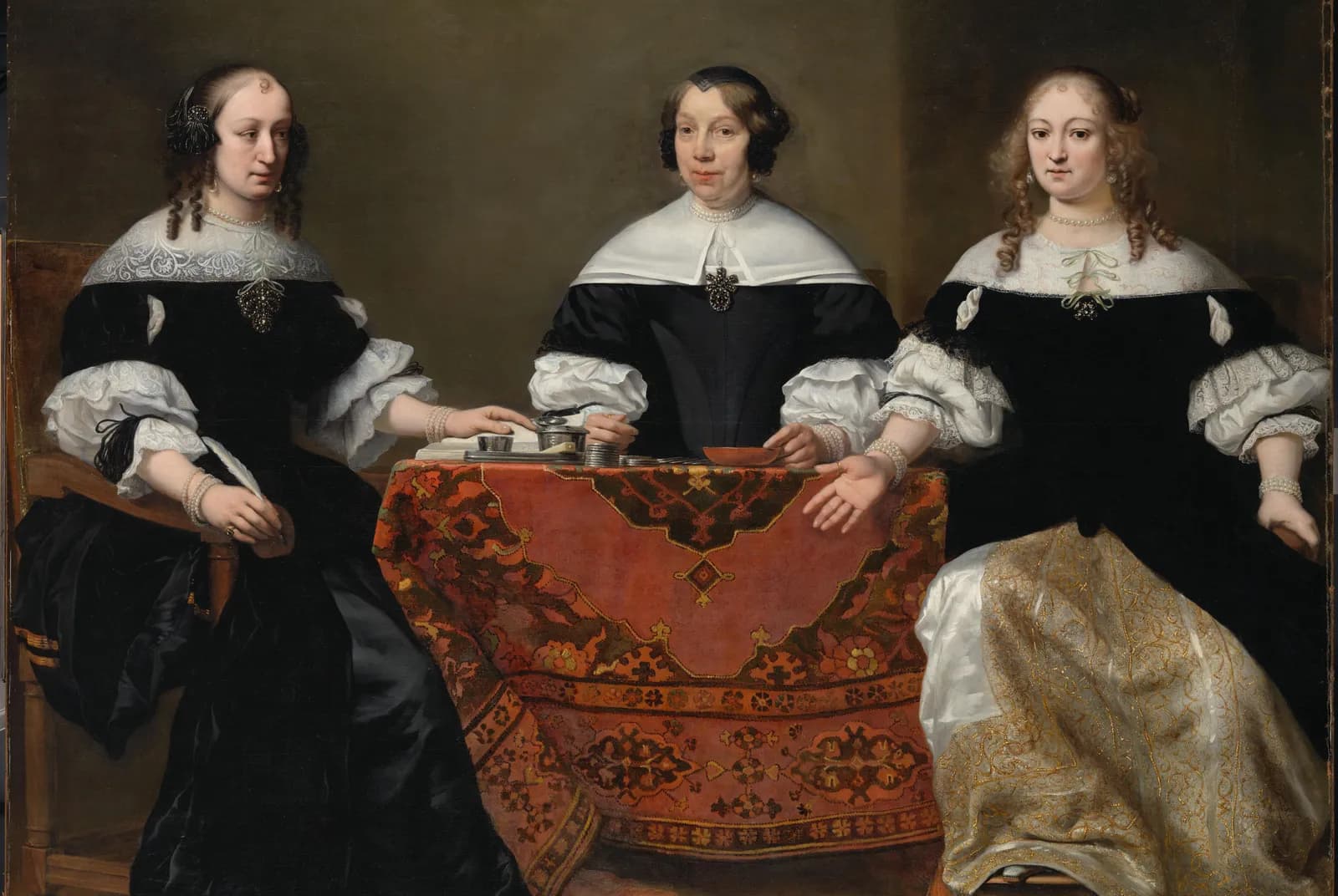 Drie regentessen van het Leprozenhuis te Amsterdam, 1668