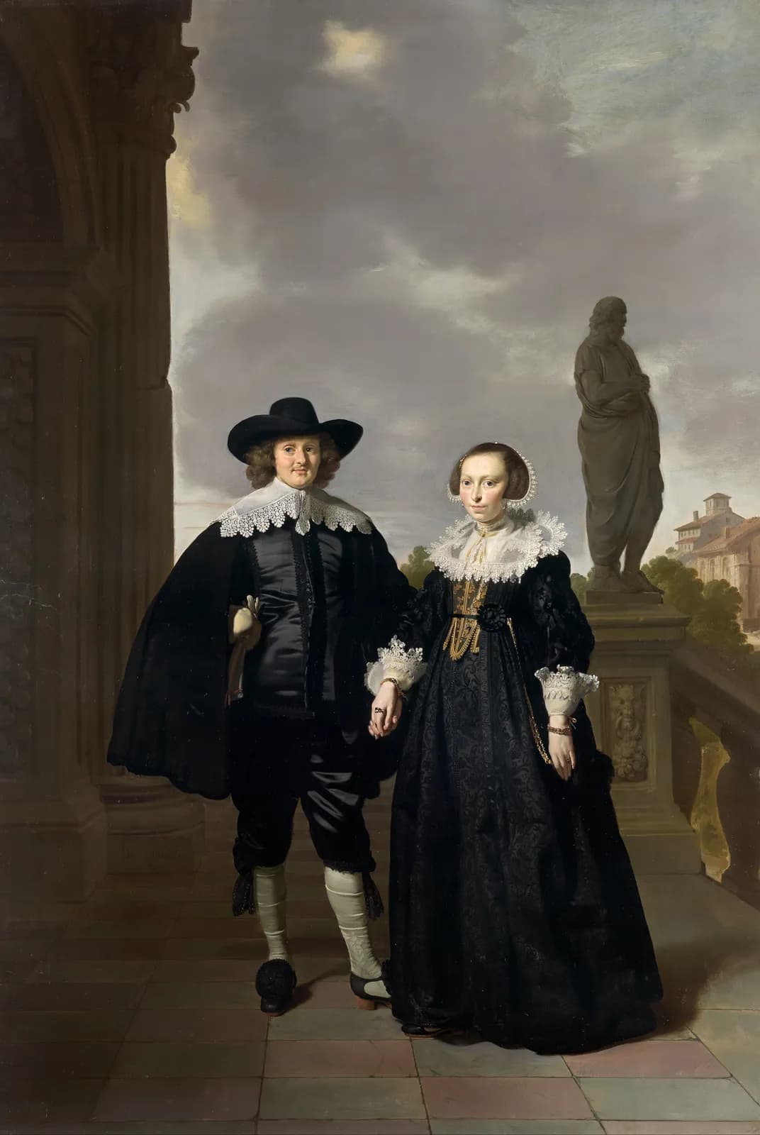 Dubbelportret van Frederick van Velthuysen en zijn vrouw Josina – Thomas de Keyser